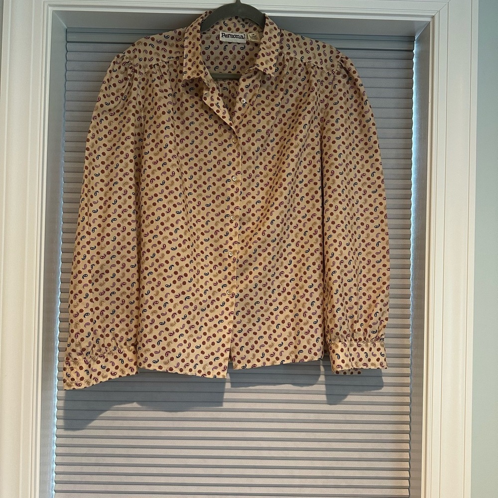 Vintage paisley polyester shirt H-9